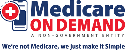 MedicareOnDemand Logo non-gov We're not Medicare 150dpi Medicare on Demand Logo